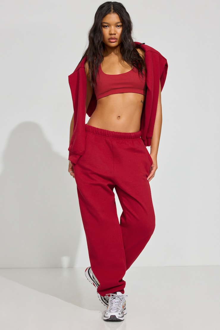 UltraFleece Boyfriend Sweatpants Red