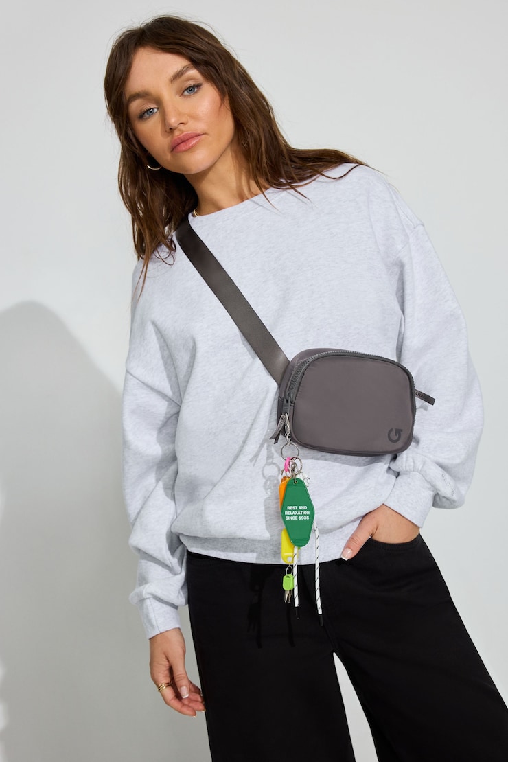 Sporty Cord & Racquet Bag Charms Black