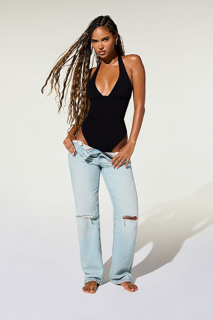 Relaxed Straight Jeans Blue